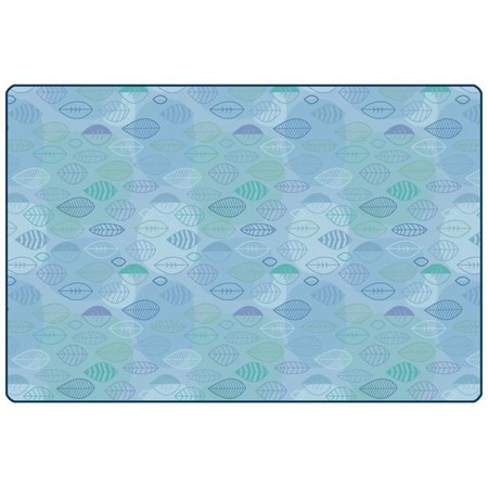 WALL-TO-WALL 4 x 6 ft. Rectangle Peaceful Spaces Leaf Rug WA2547382